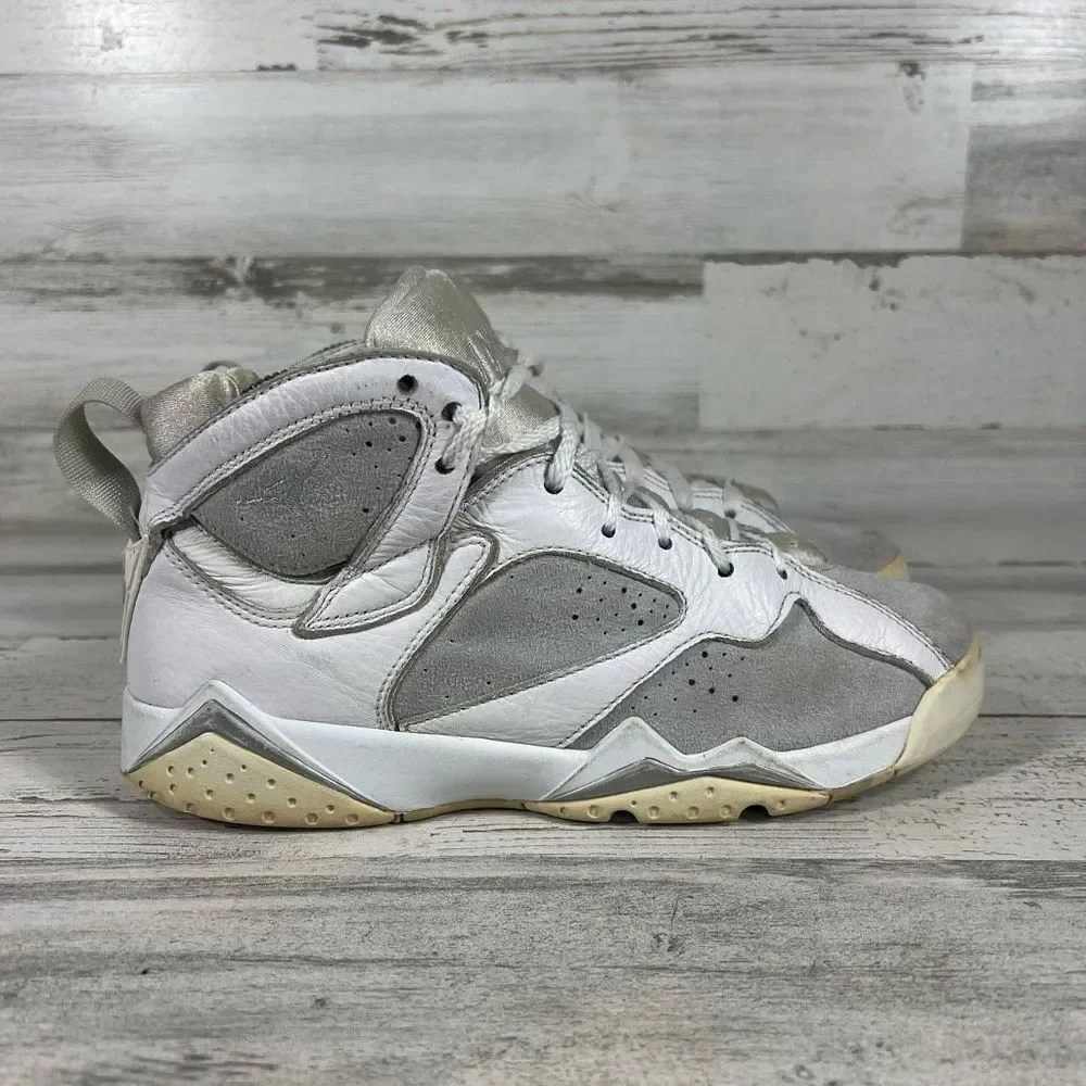Nike Kid's Air Jordan Retro 7 VII Pure Money Platinum Basketball Shoes Size 6.5Y